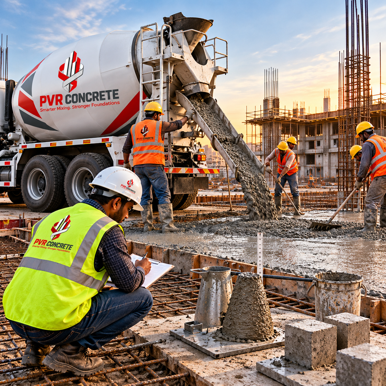 PVR Concrete concrete pouring and quality testing